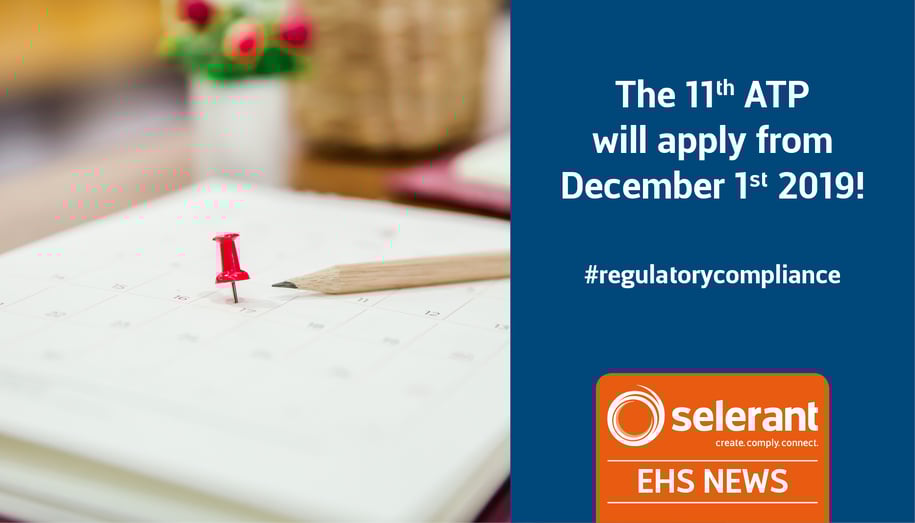 The 11th ATP will apply from December 1st 2019