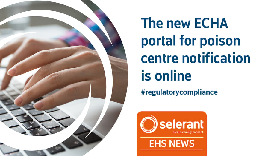 The new ECHA portal for poison centre notification is online